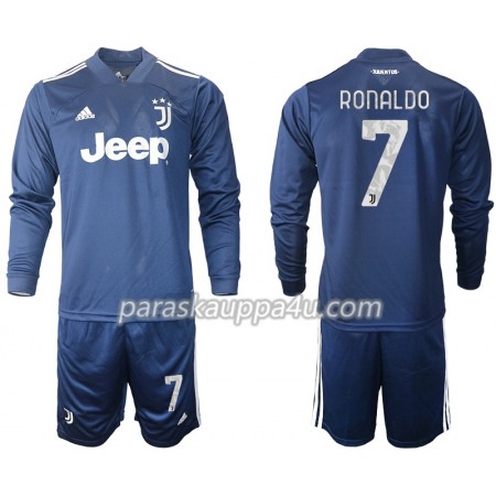Juventus Cristiano Ronaldo 7 Lasten Vieraspelipaita 2020-2021 Lyhythihainen (+ shortsit)